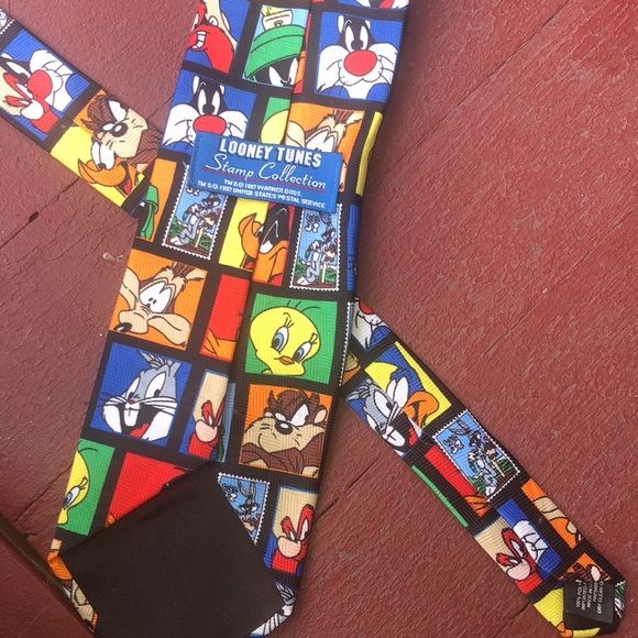 Looney  Tunes Stamp Collection Tie - Picture 3 of 6